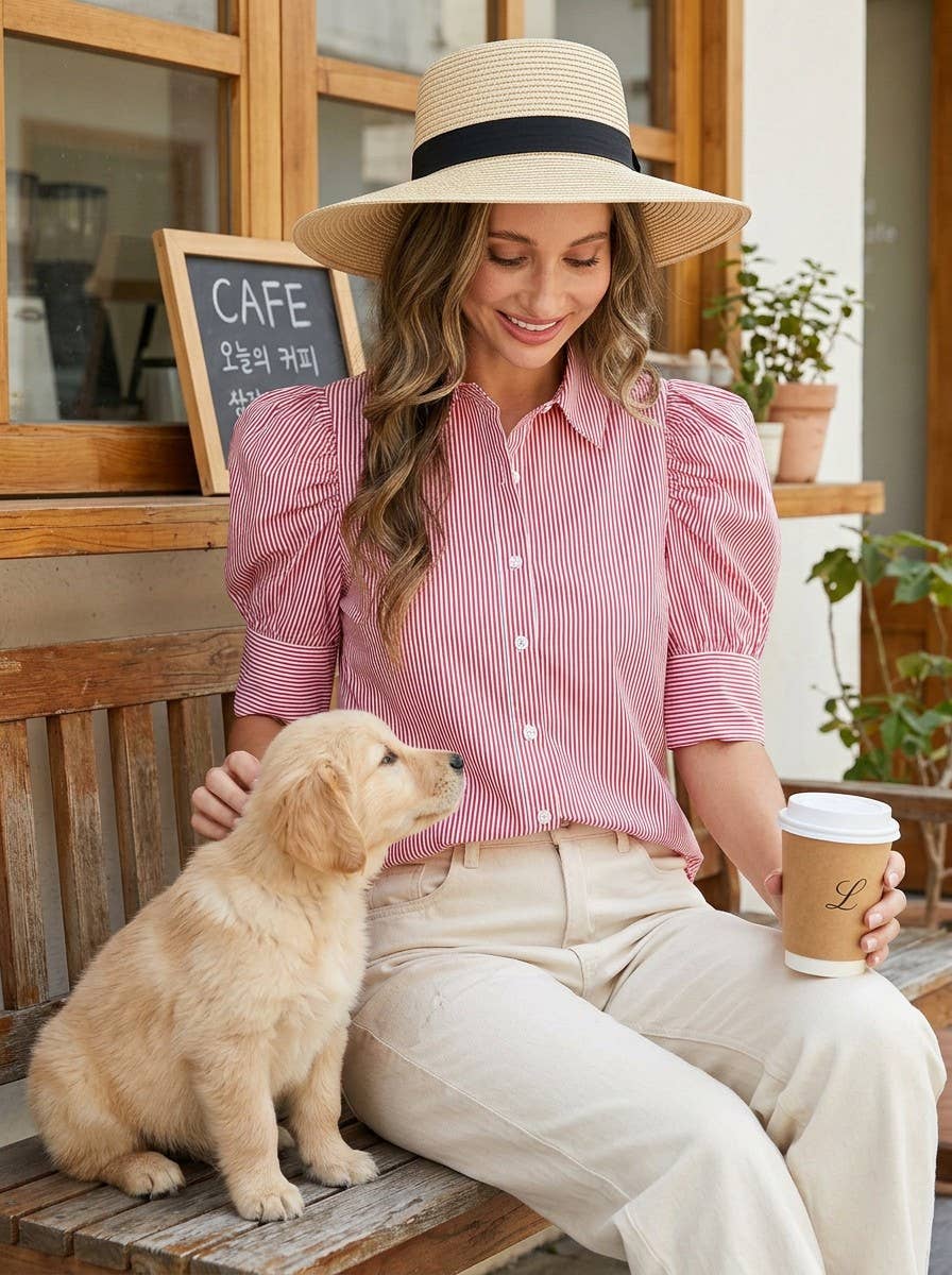 The Everly Striped Blouse