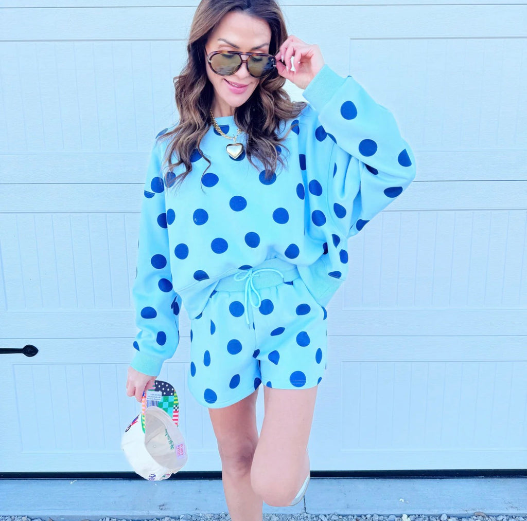 Blue Polka Dot Shorts