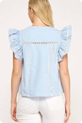 Petals and Lace Flutter Top