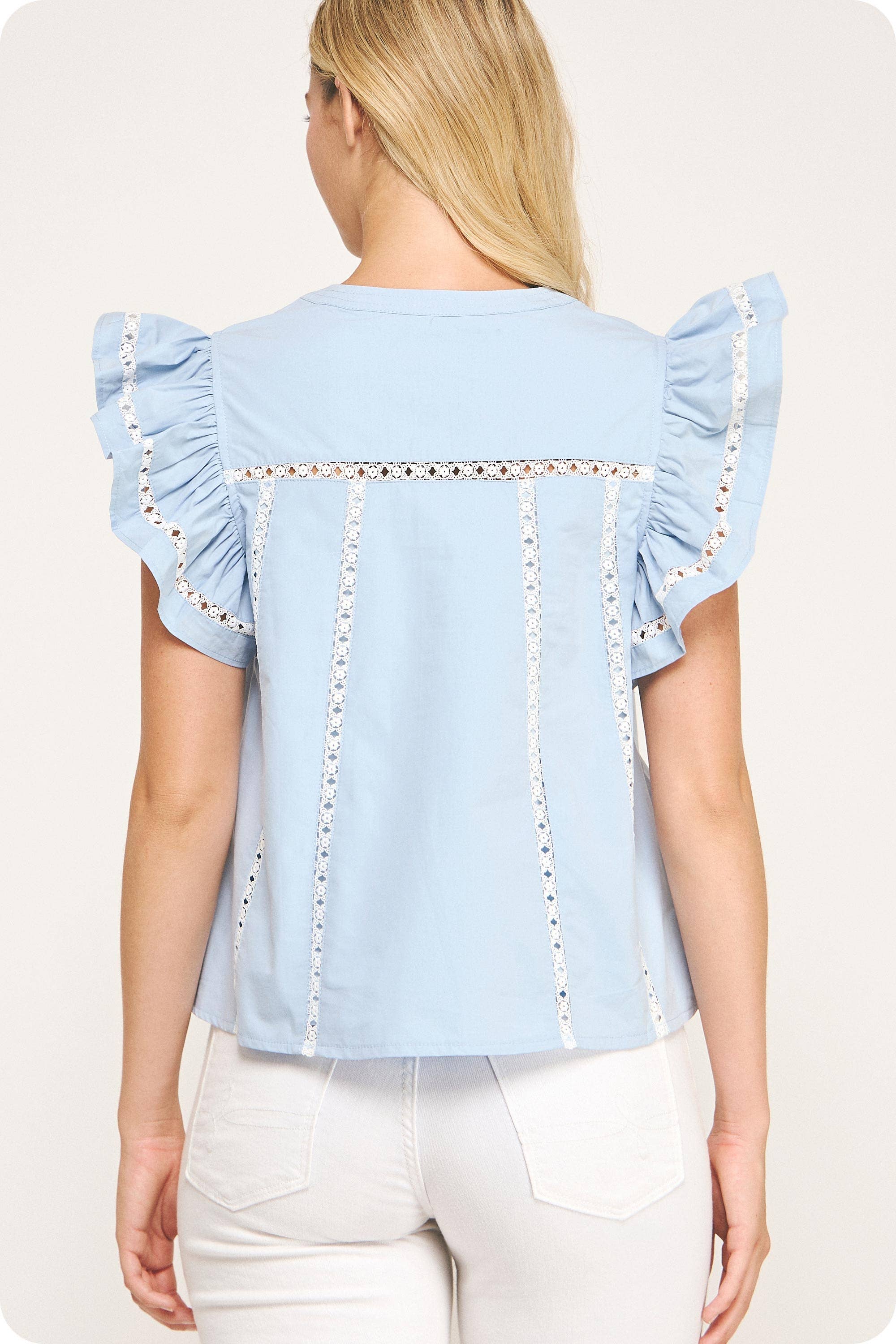 Petals and Lace Flutter Top