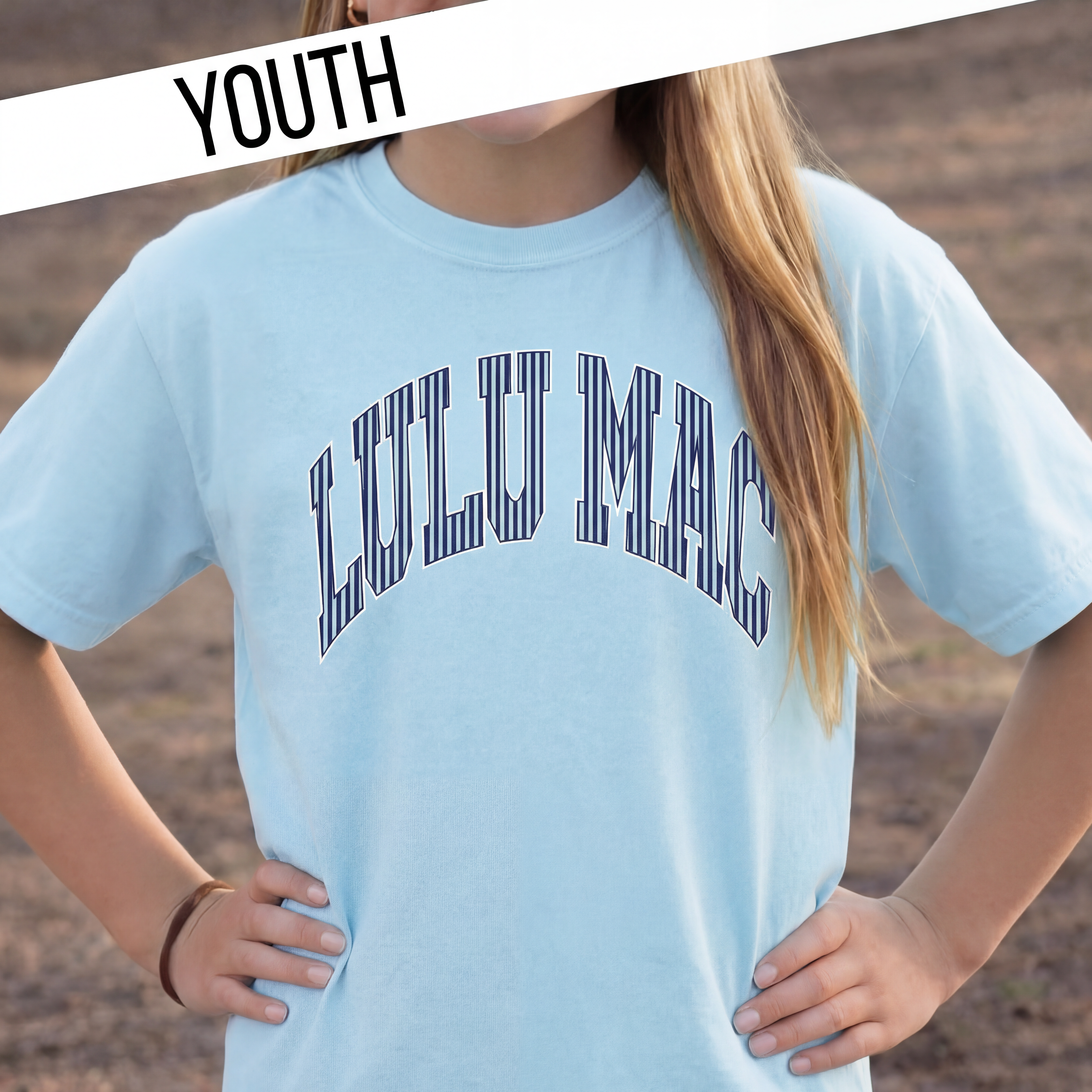 Kid Stripe Chambray Tee