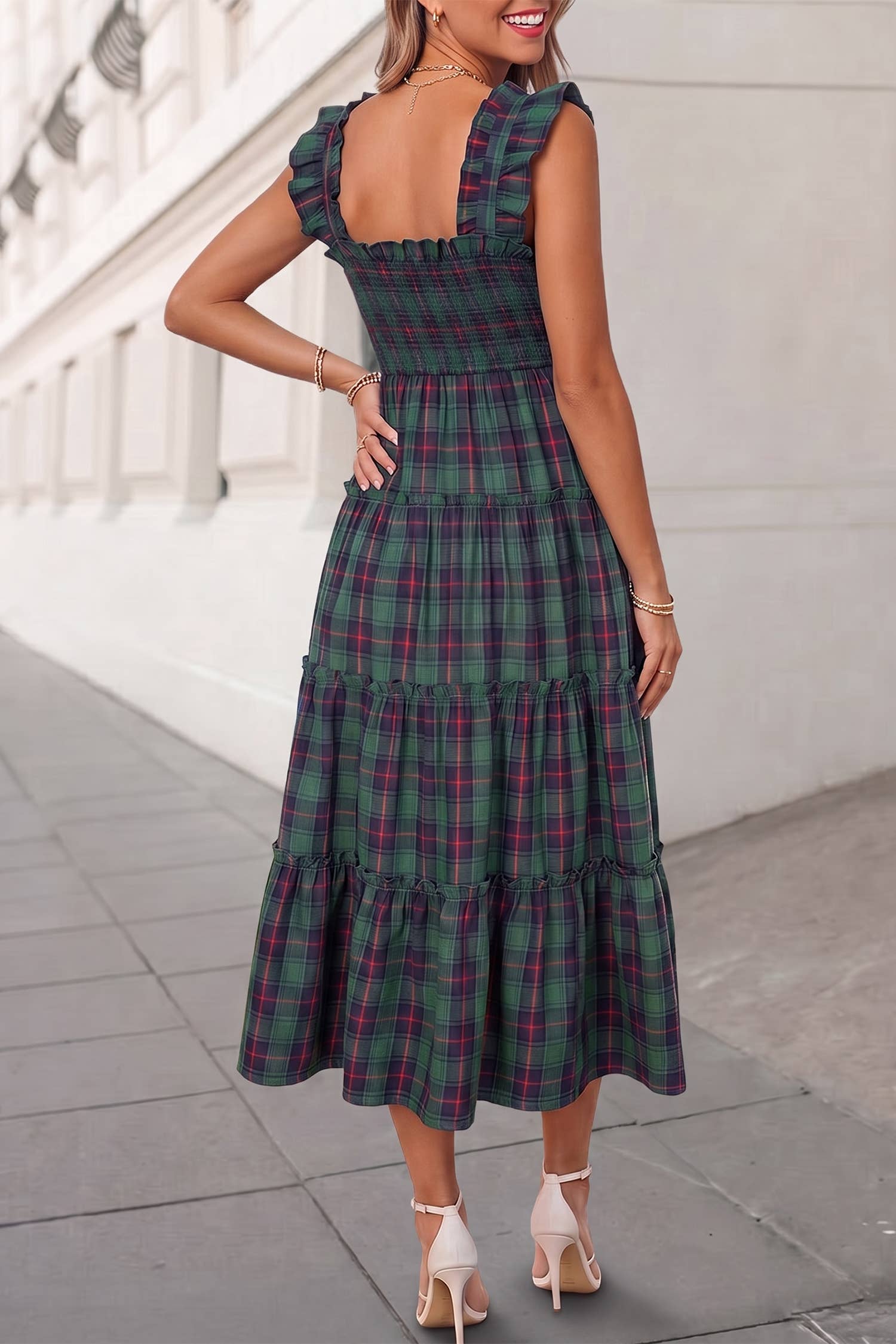 Holiday Plaid Maxi