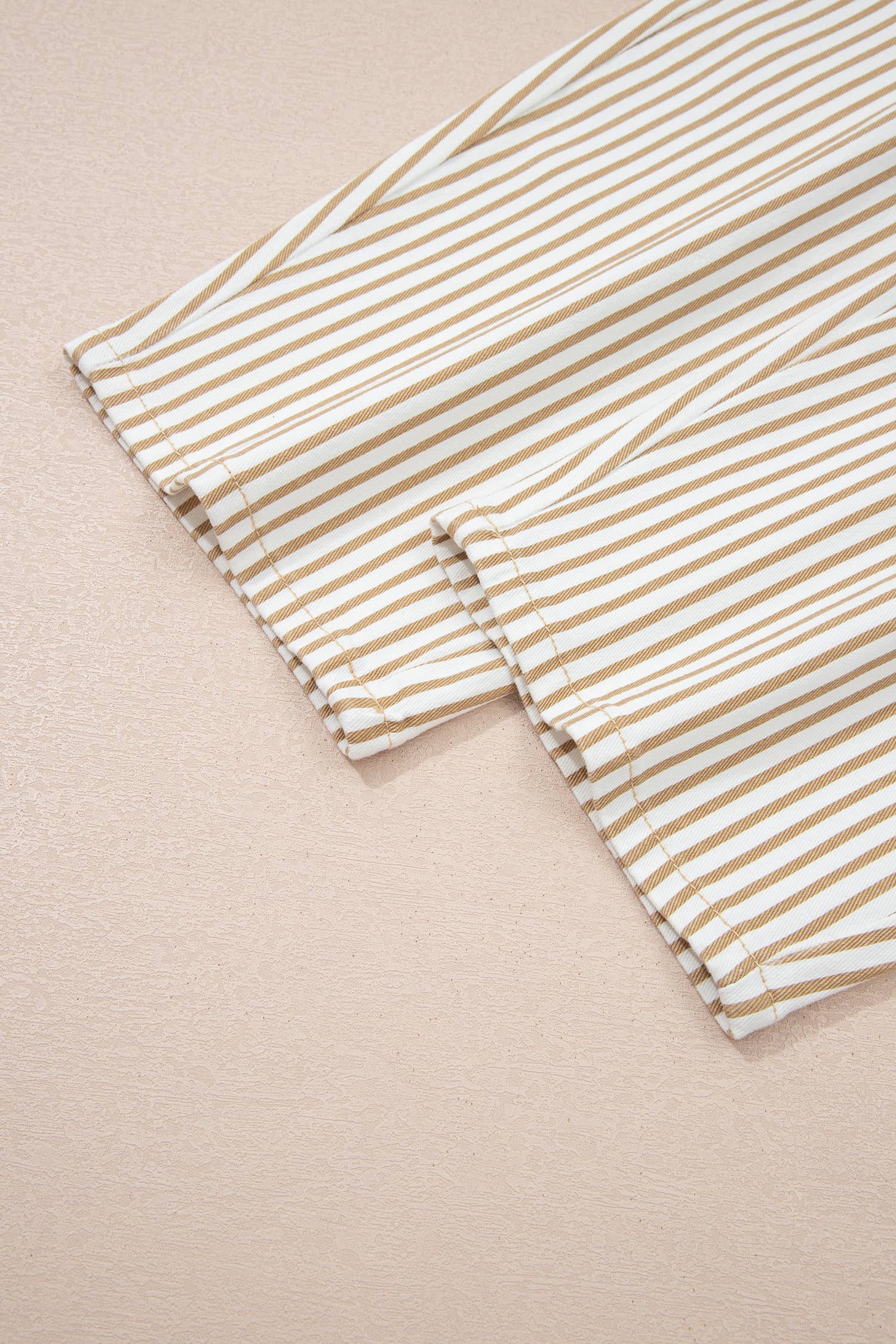 Stripe Casual High Waist Straight Leg Barrel Jeans