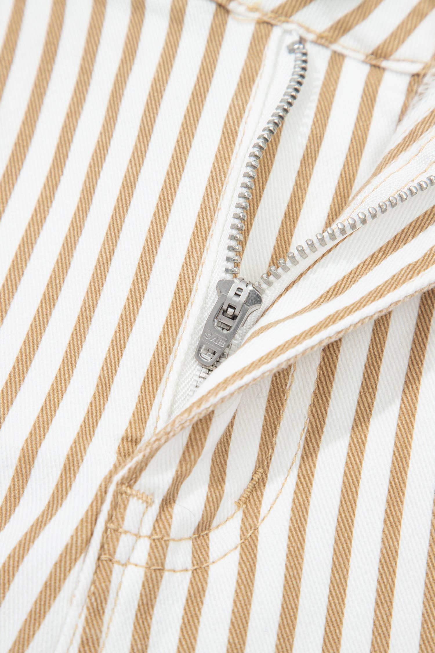Stripe Casual High Waist Straight Leg Barrel Jeans
