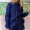 Waffle Long Sleeve Navy