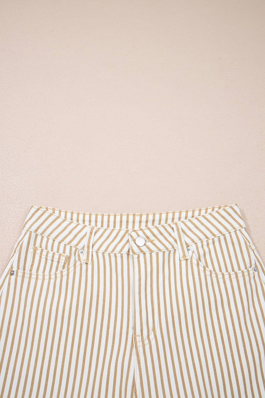 Stripe Casual High Waist Straight Leg Barrel Jeans