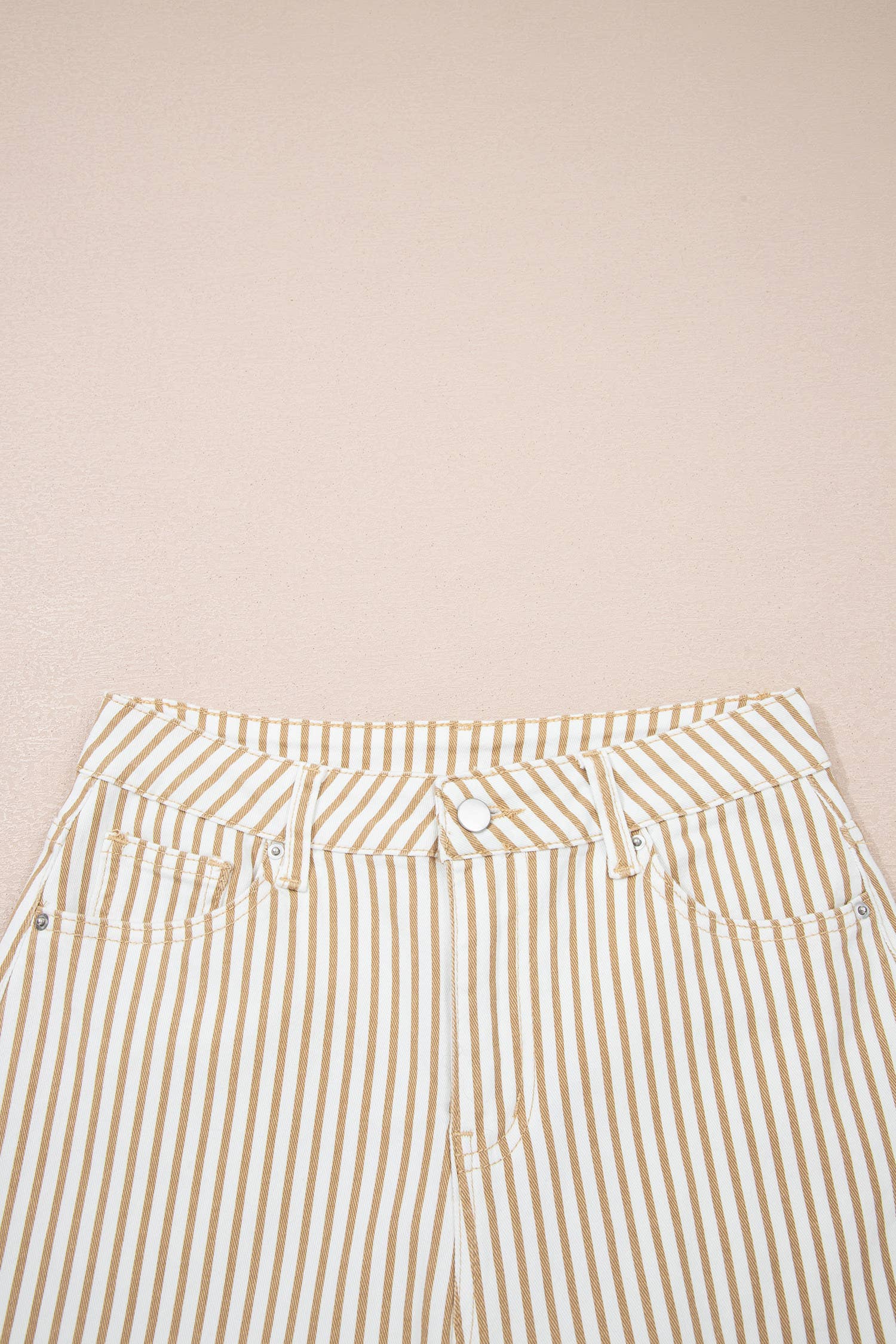 Stripe Casual High Waist Straight Leg Barrel Jeans