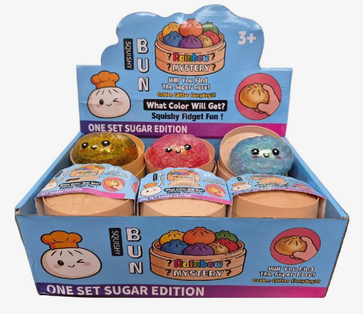 4" Mystery Squishy Dumpling - Assorted Colors Glitter Mystery