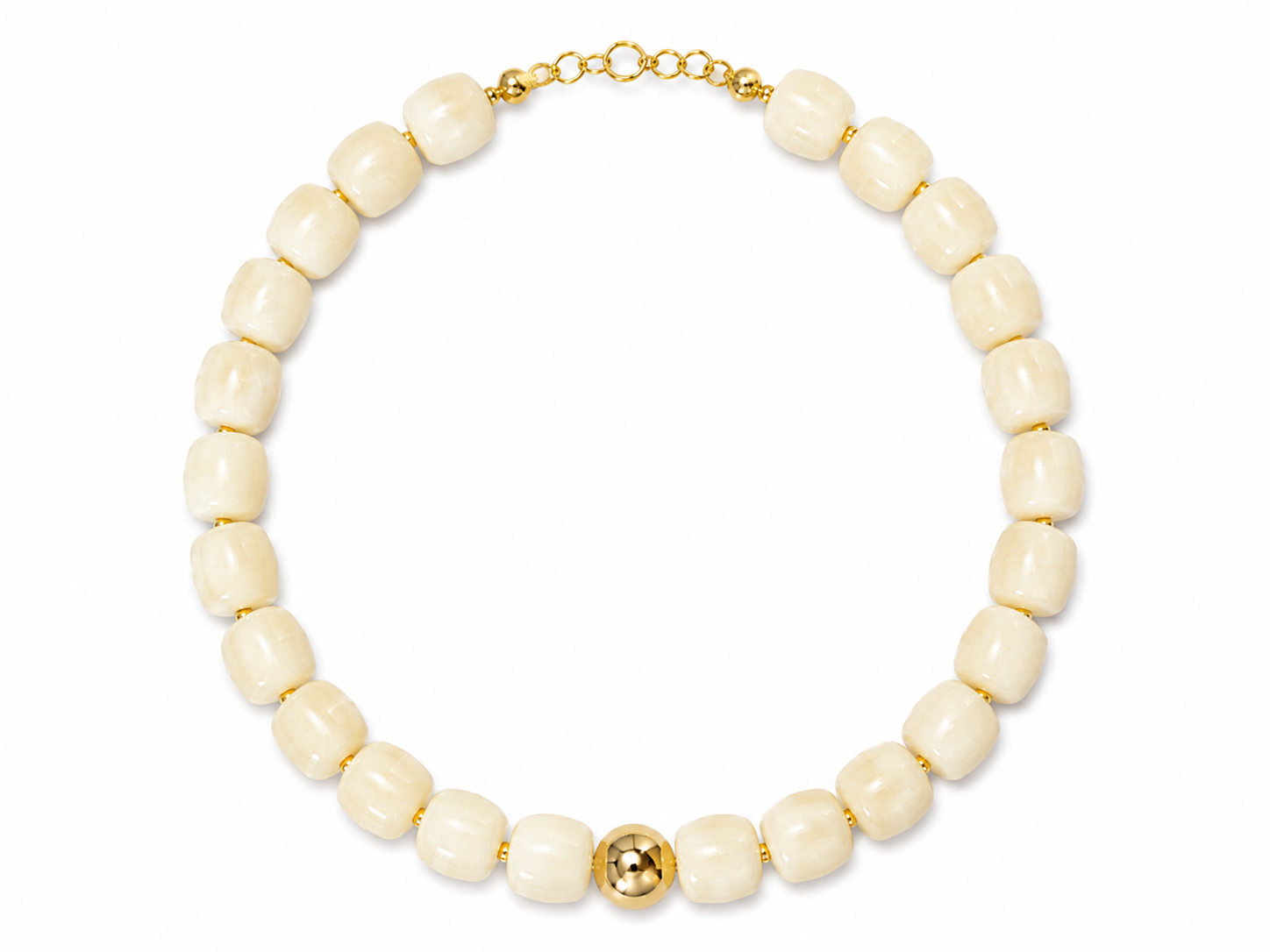 Beige Beaded Necklace