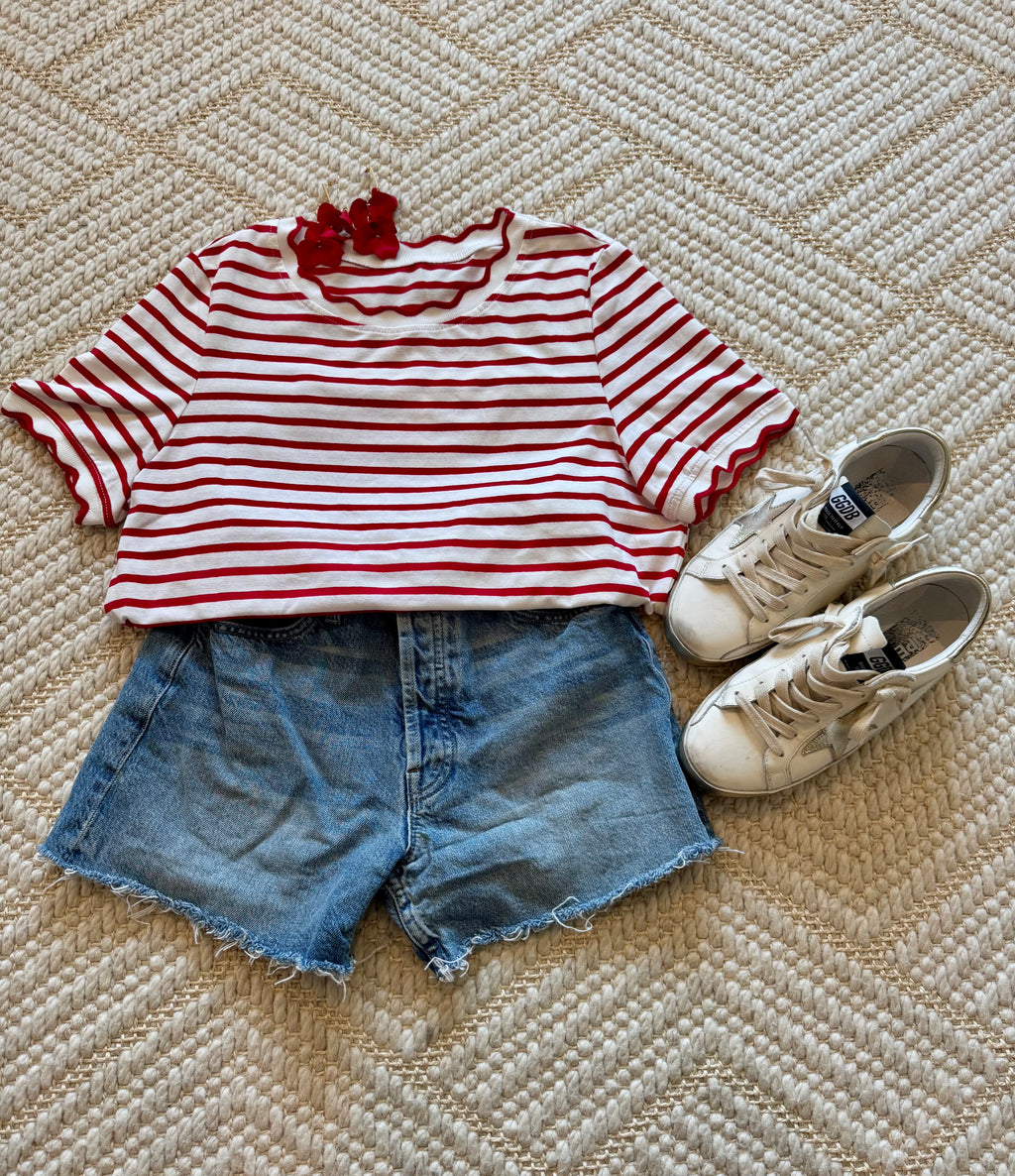 The Scallop Stripe Tee