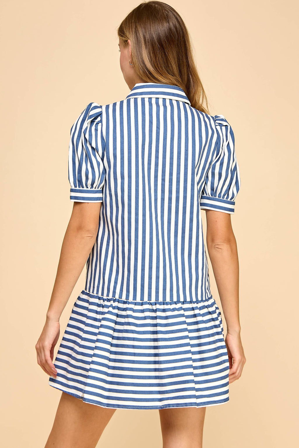 Striped Puff Dress