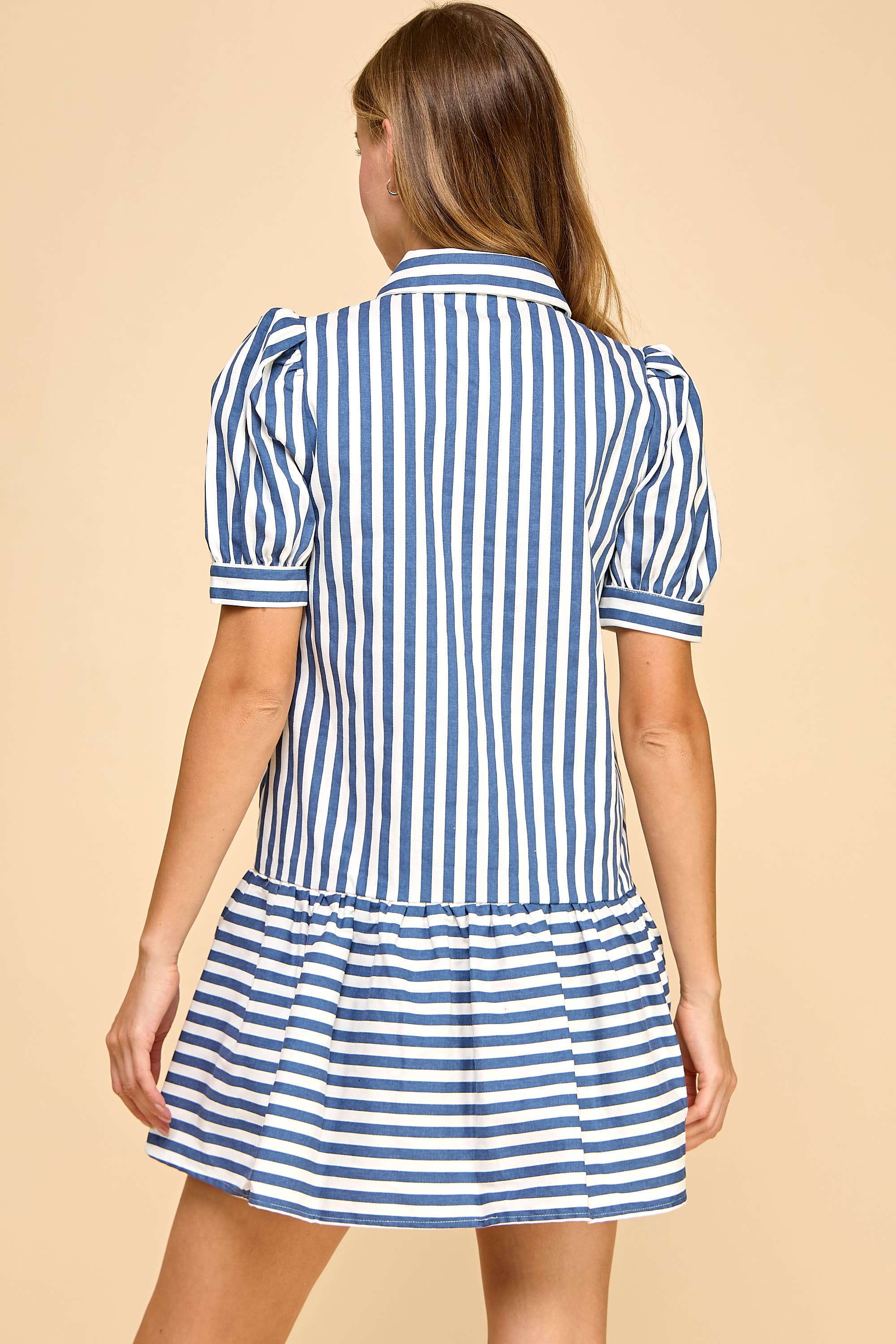 Striped Puff Dress