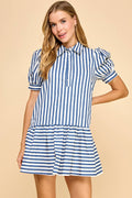 Striped Puff Dress