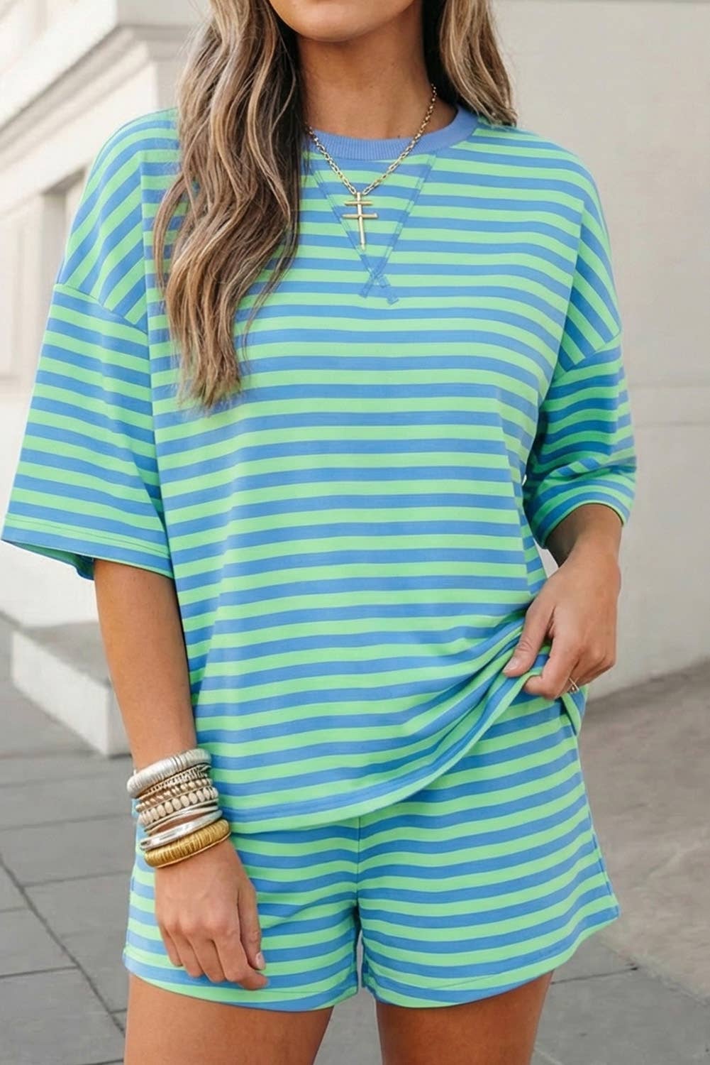 Malibu Stripe Short Set