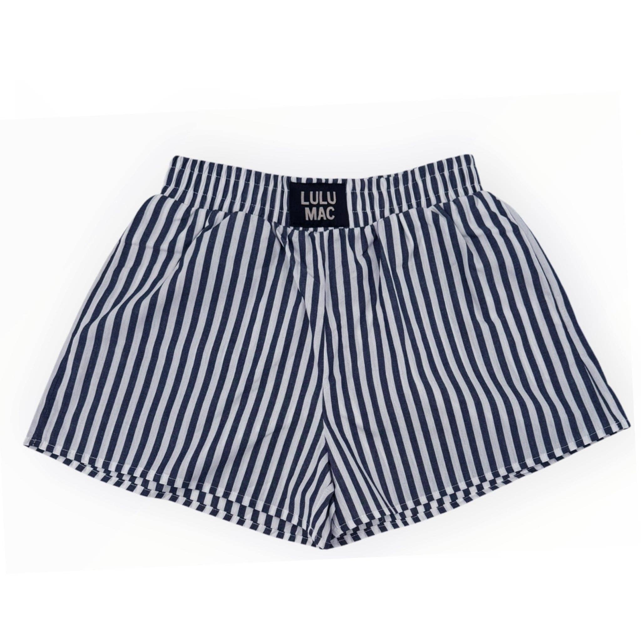 Navy Striped Boxer Shorts