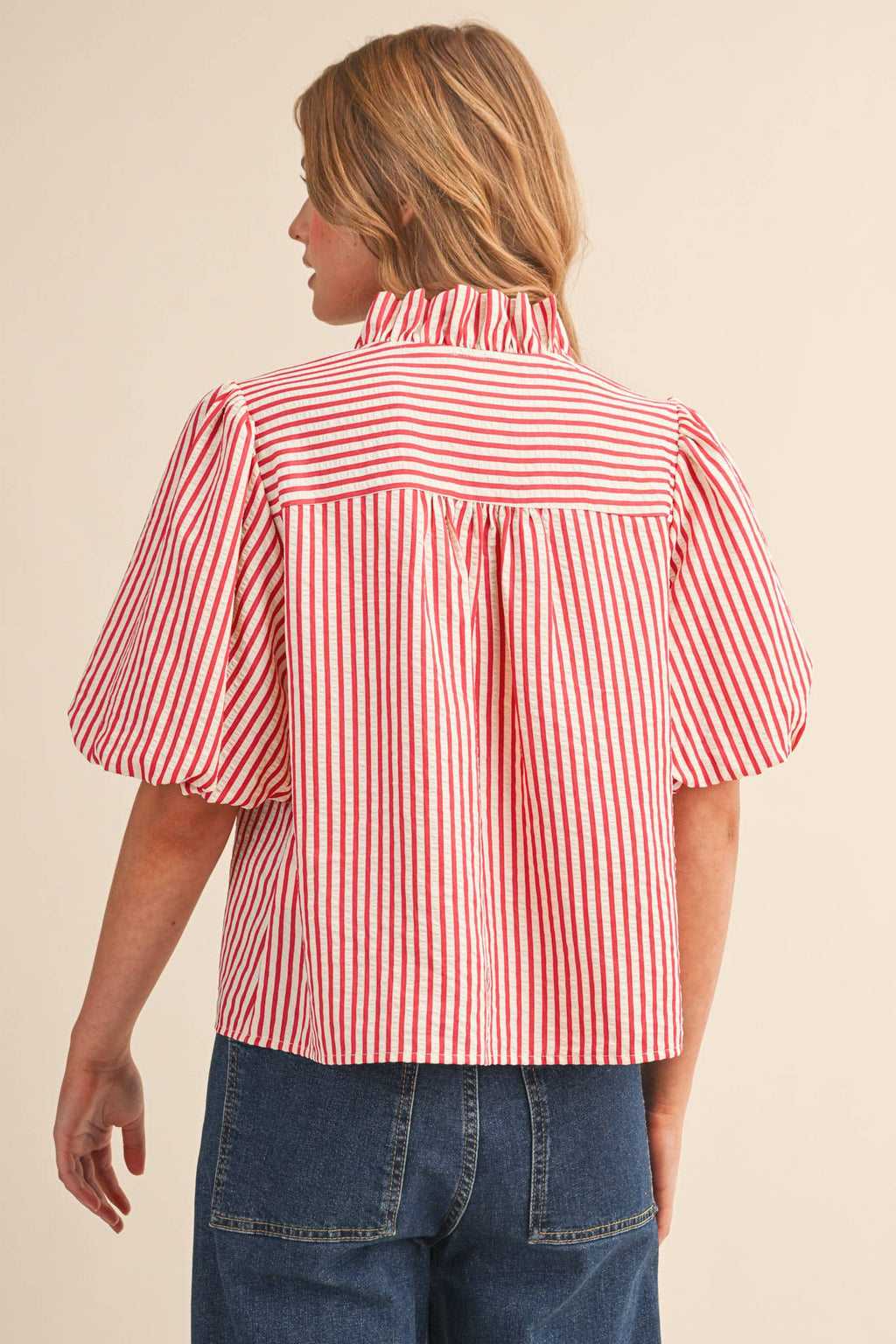 Red Hot Ruffle Blouse