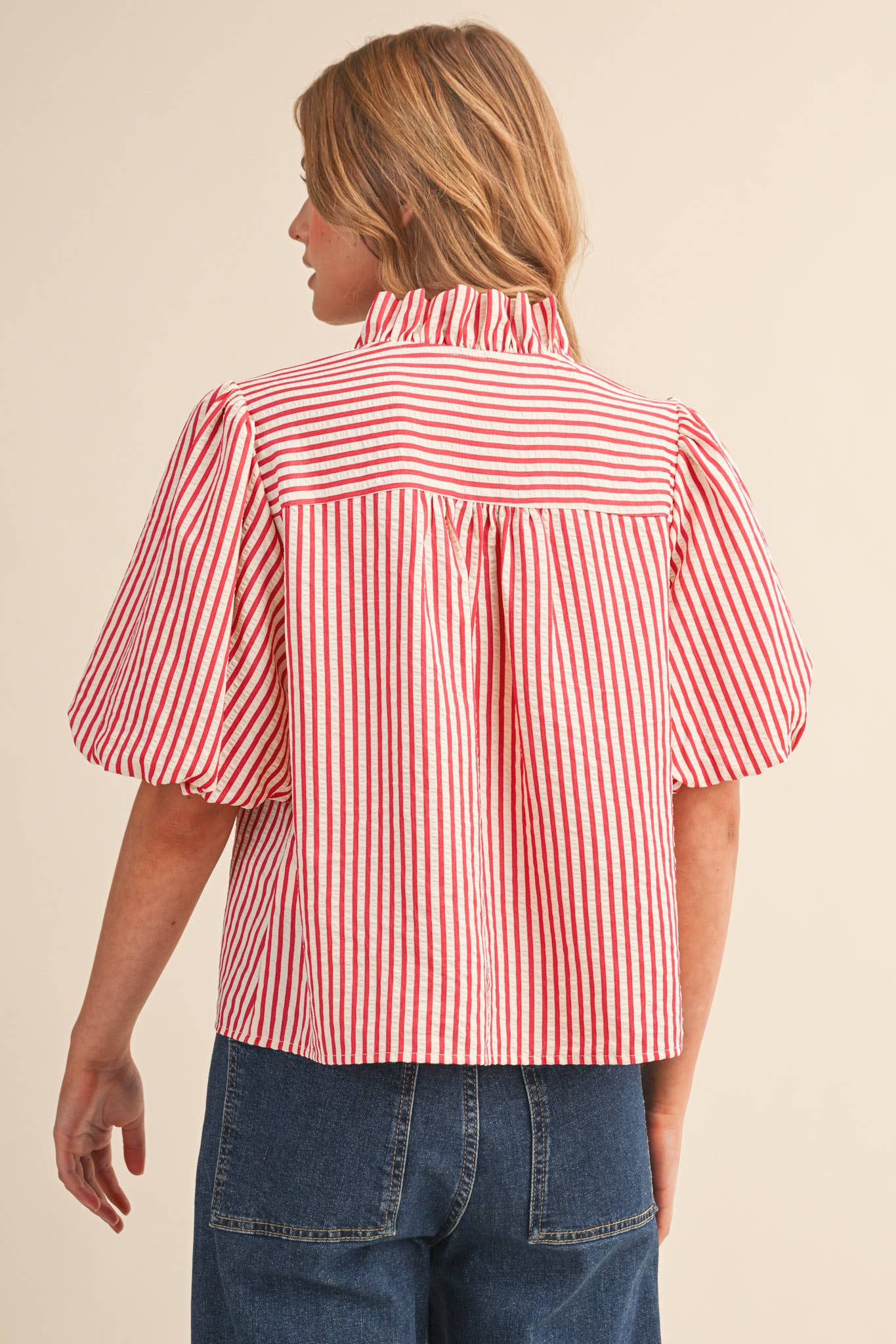 Red Hot Ruffle Blouse