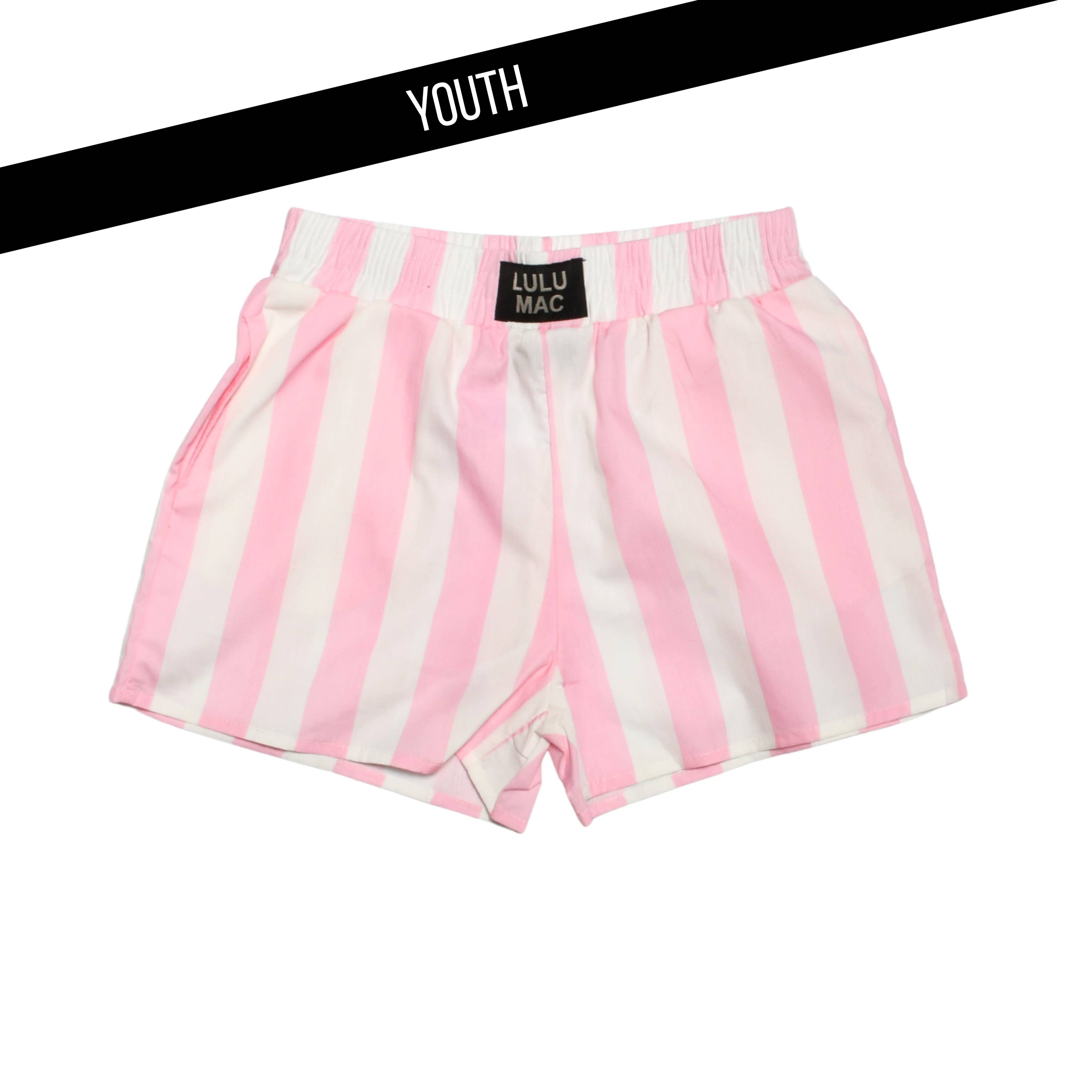 Darby Striped Bubble Gum Shorts