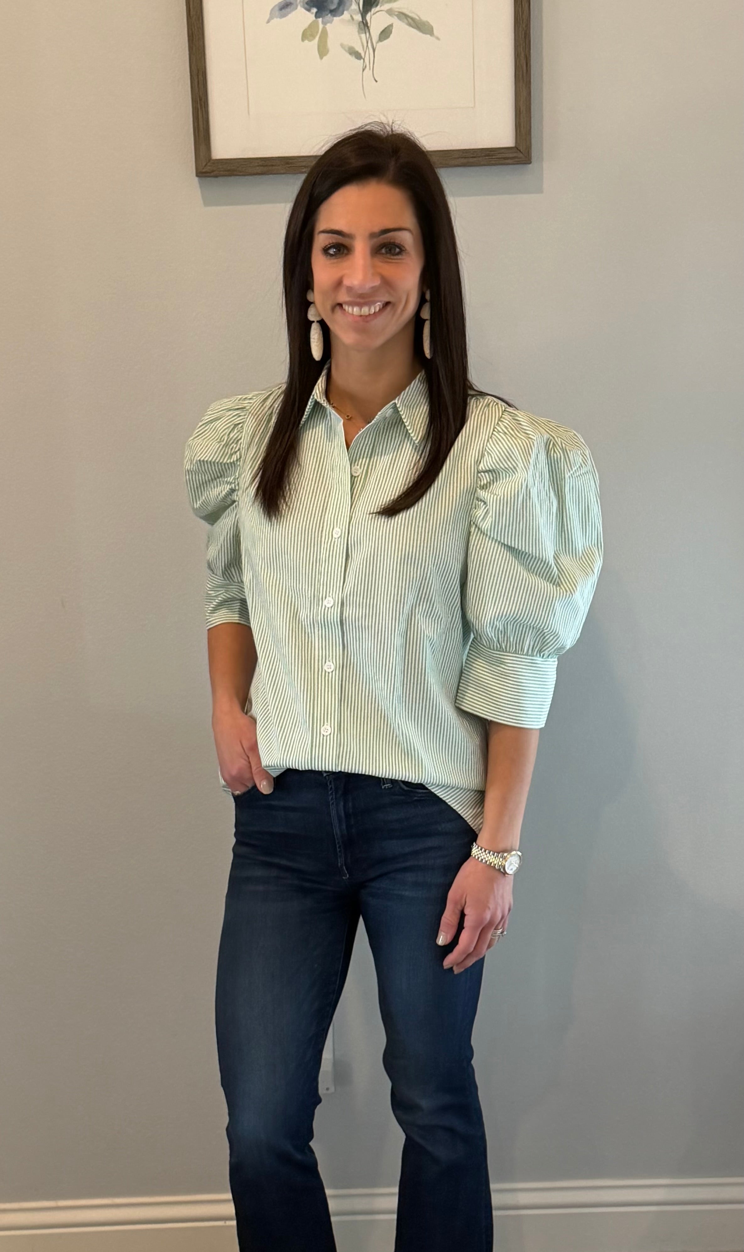 The Everly Striped Blouse