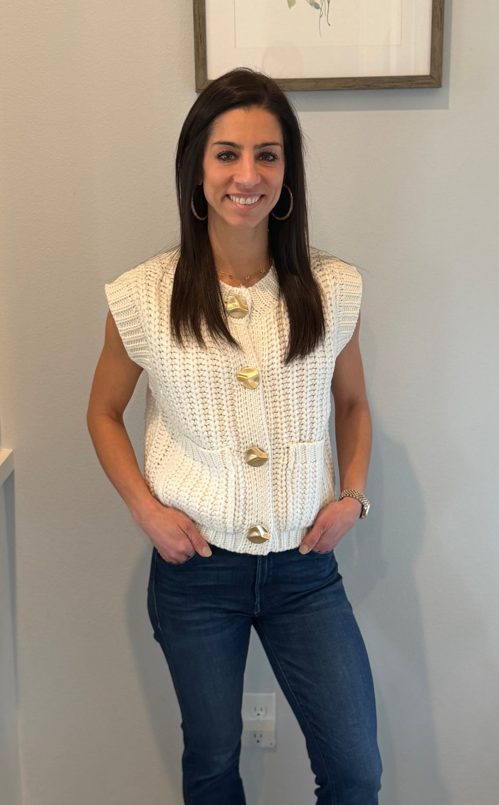 Chunky Knit Sweater Vest
