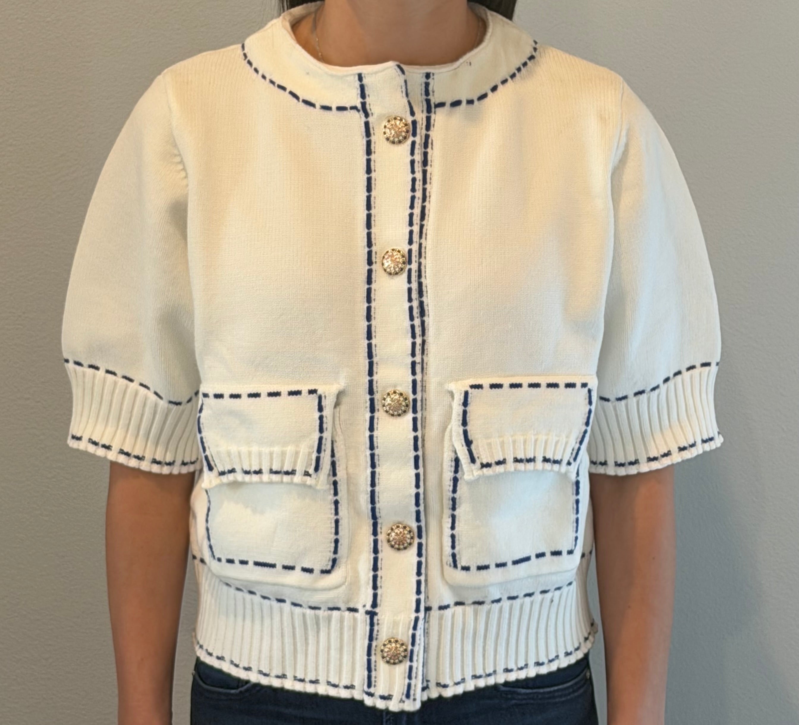 The Knit Button Up Top